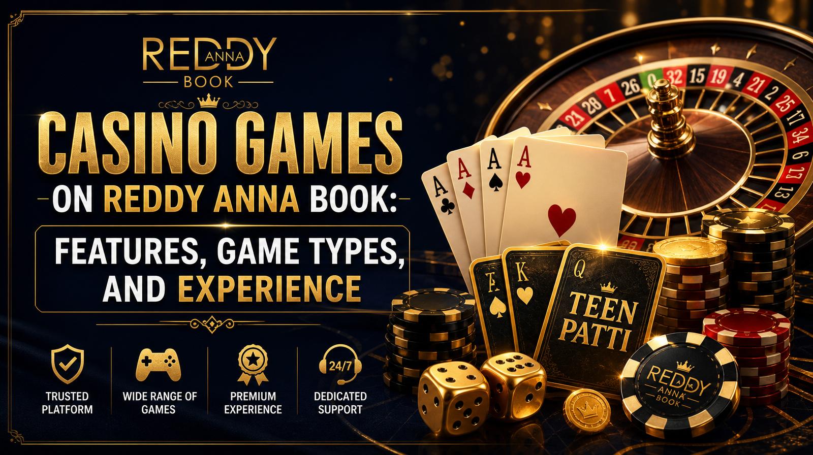 Casino Games on Reddy Anna Book — Features, Game Types, and Experience