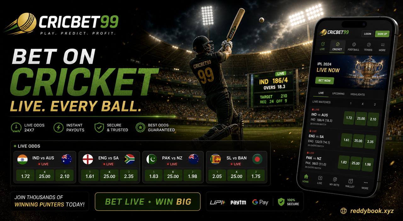 Cricbet99 platform on Reddy Anna Book
