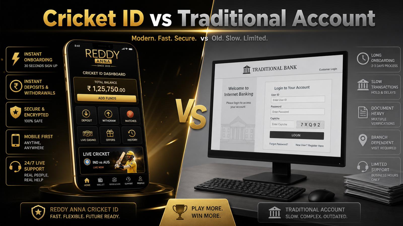 Reddy Anna Cricket ID vs Traditional Online Account — What's Different