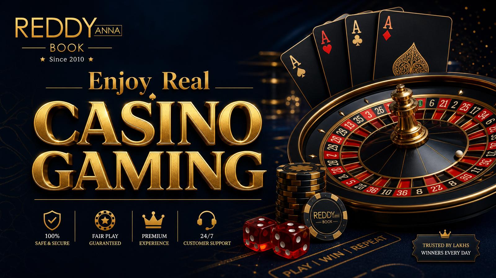 Enjoy Real Casino Gaming on Reddy Anna Book