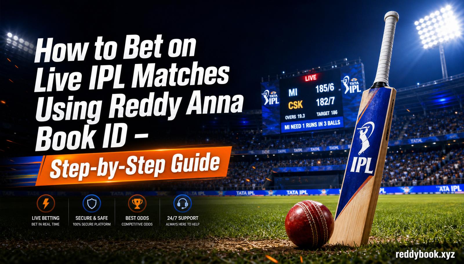 How to bet on live IPL matches using Reddy Anna Book ID — step-by-step guide