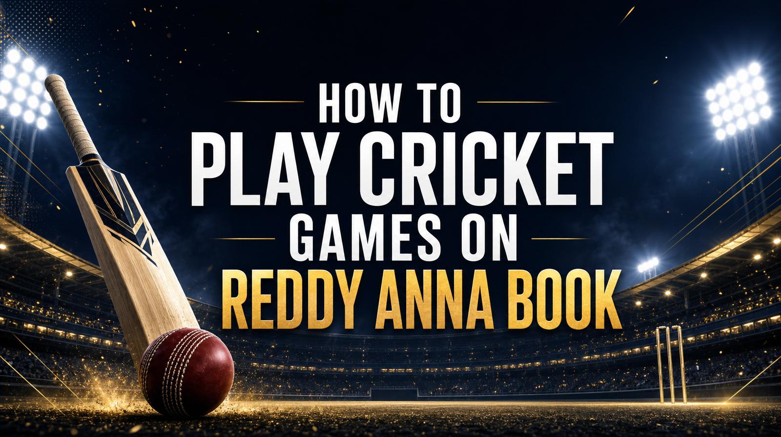 How to Play Cricket Games on Reddy Anna Book