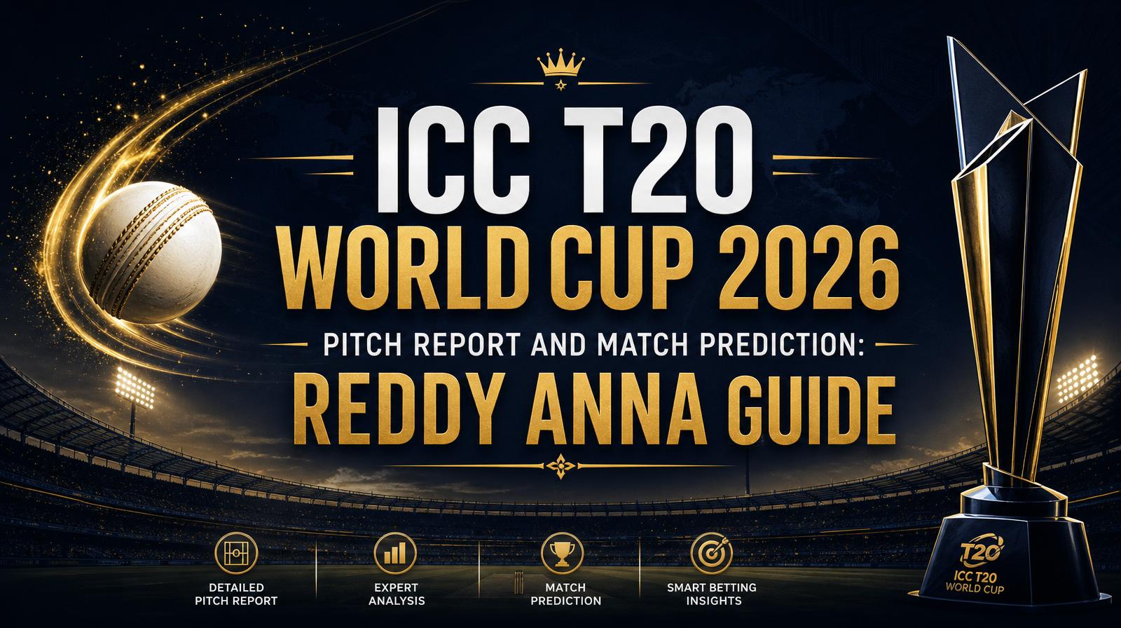ICC T20 World Cup 2026 Pitch Report and Match Prediction: Reddy Anna Guide