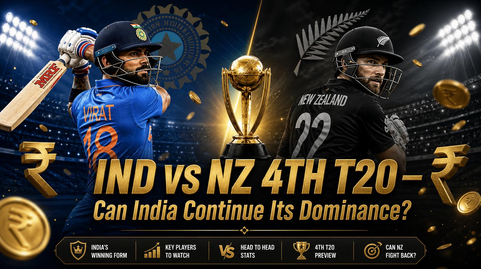 Reddy Anna Book India vs New Zealand 4th T20: Can India Continue Its Dominance Over NZ?