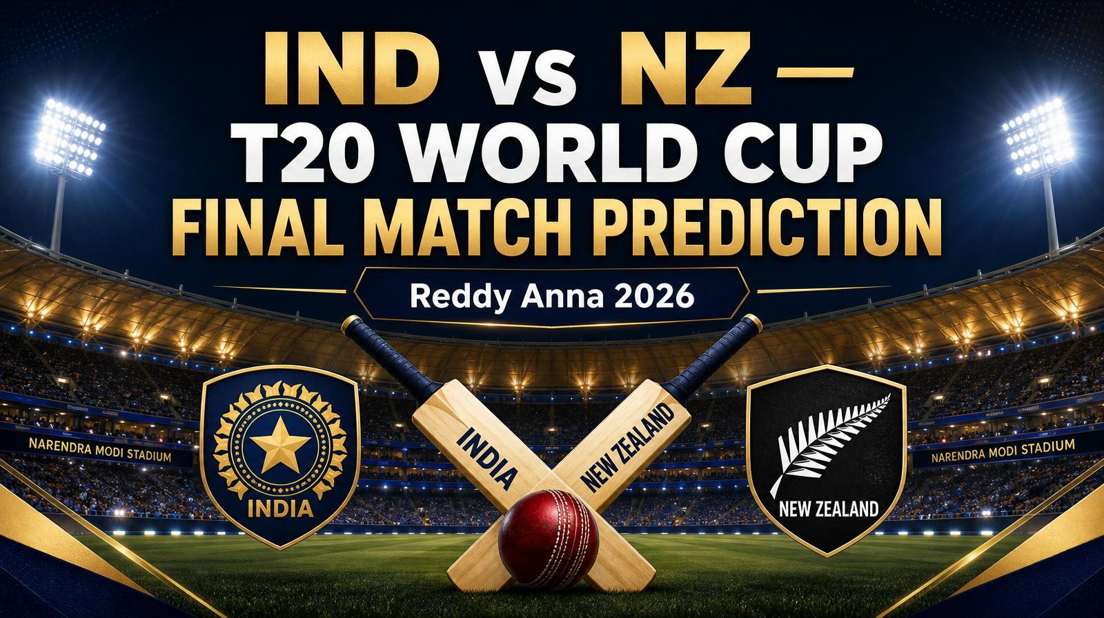 Reddy Anna Match Prediction: India vs New Zealand T20 World Cup Final