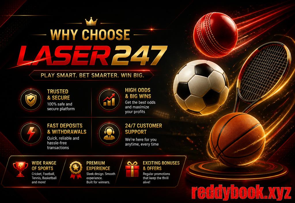 Why choose Laser247 on Reddy Anna Book — wide sports markets, high odds, secure payments and 24/7 support