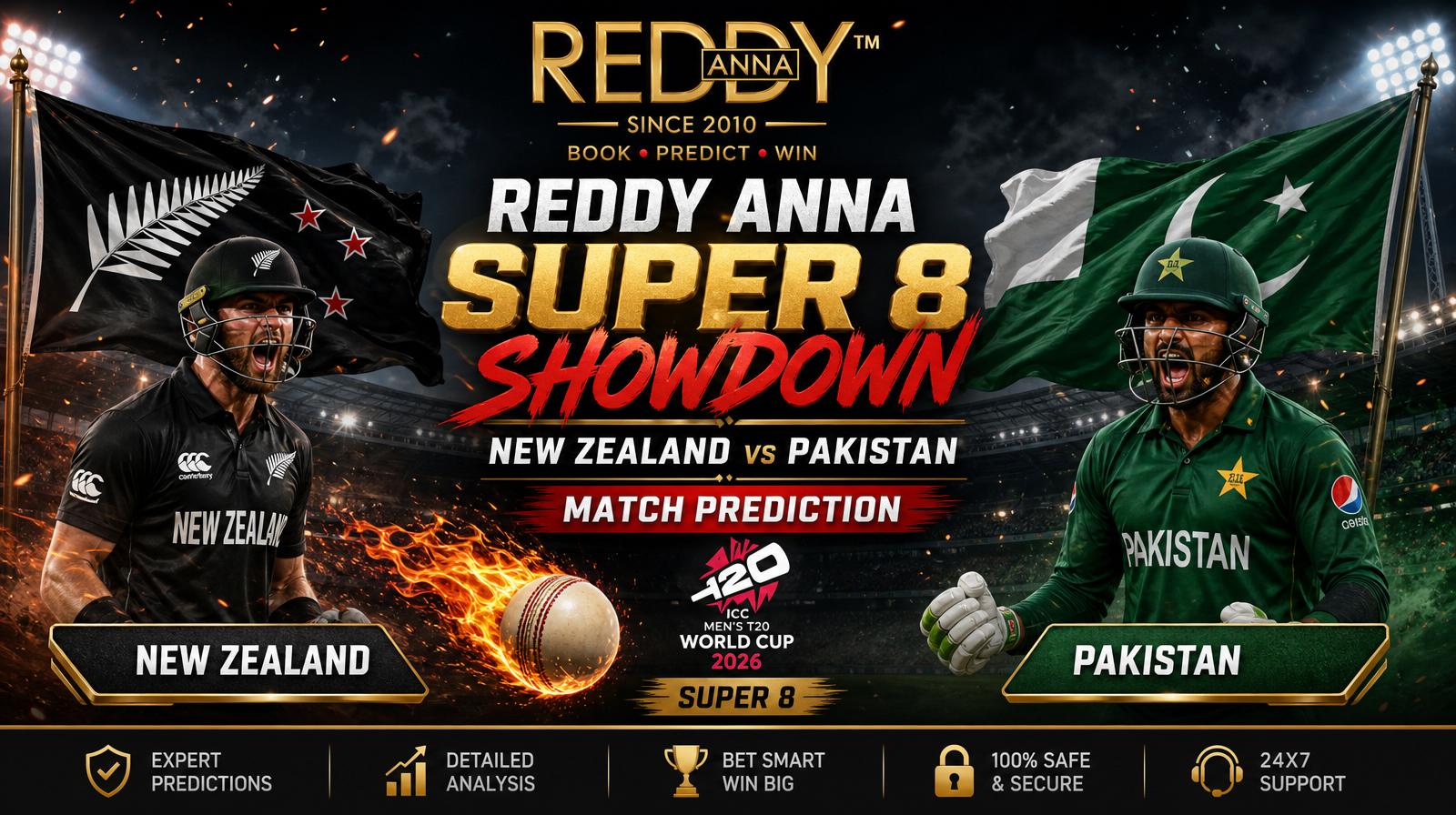 Reddy Anna Super 8 Showdown – New Zealand vs Pakistan Match Prediction