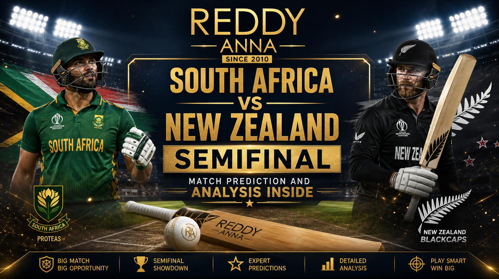 Reddy Anna South Africa vs New Zealand Semifinal Match Prediction and Analysis Inside