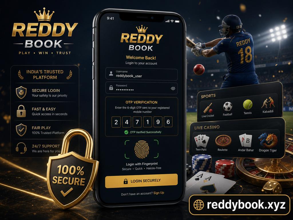 Reddybook login process — secure OTP, fingerprint and multi-device access