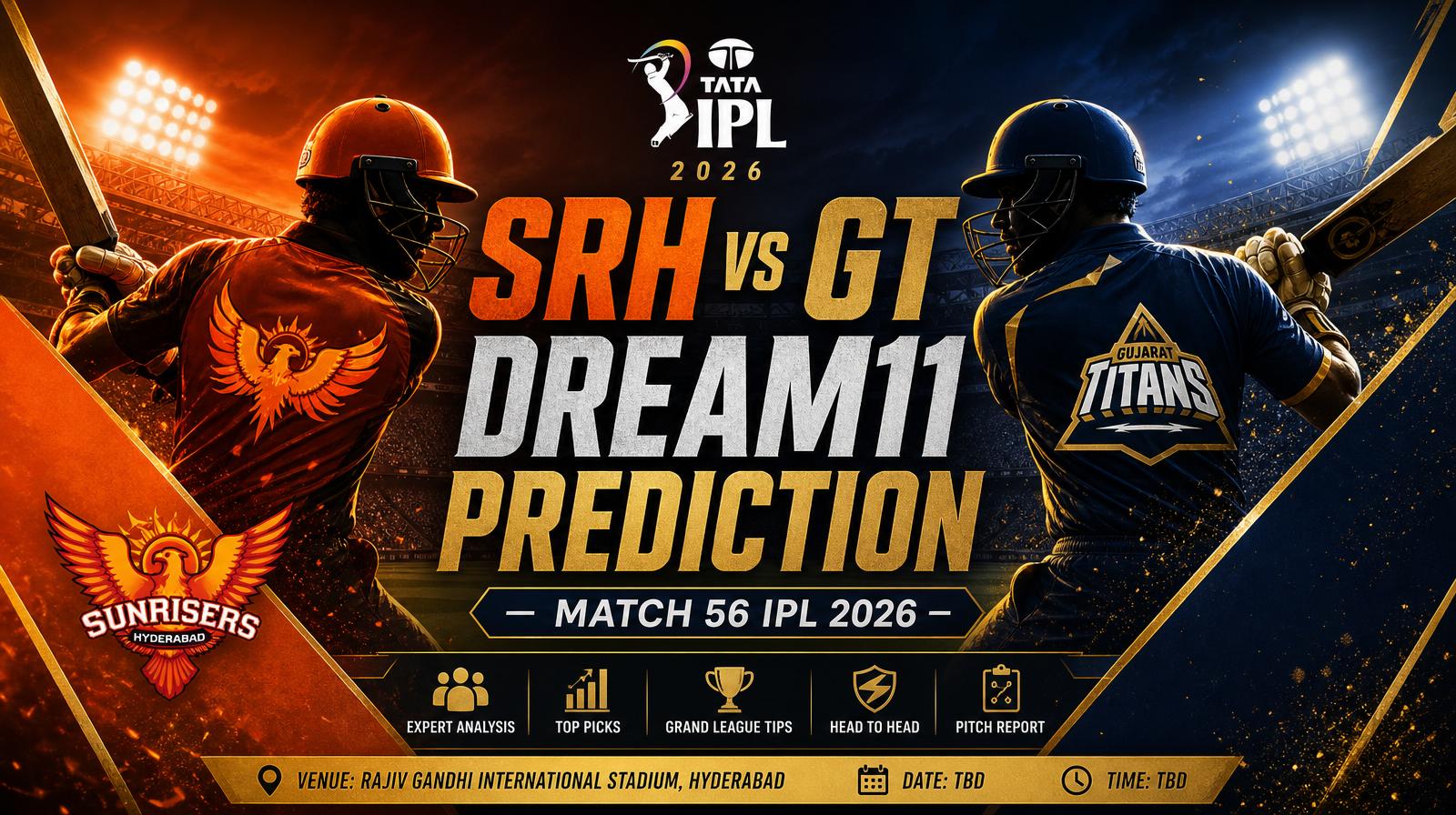 SRH vs GT Dream11 Prediction — Match 56 IPL 2026