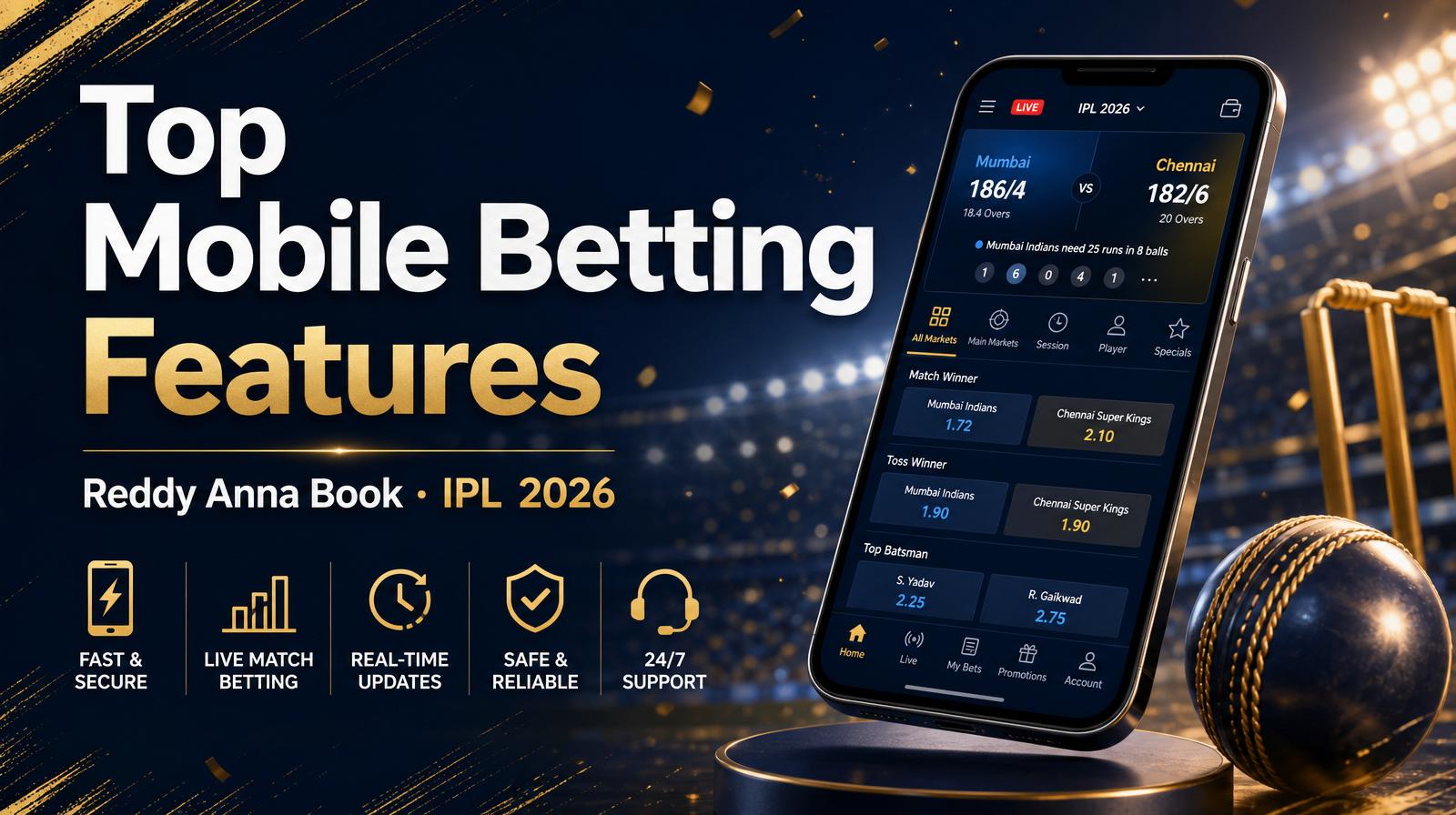 Top Mobile Betting Features on Reddy Anna Book