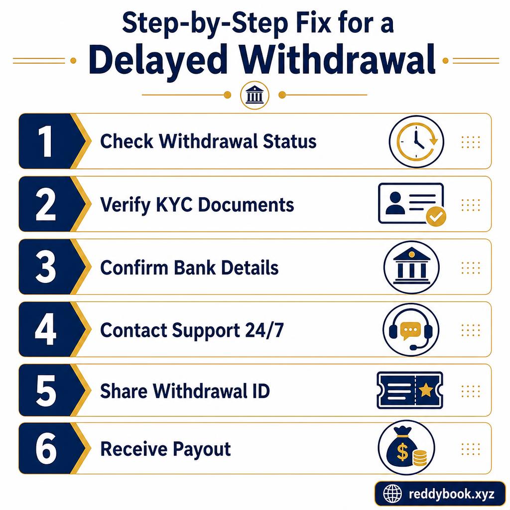 Reddy Anna Book withdrawal process — KYC verification, bank details, agent approval, fund transfer